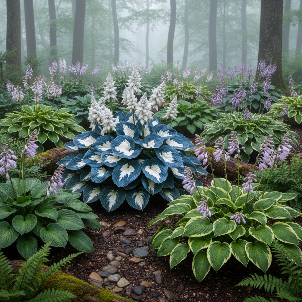 Shade-Tolerant and Cold-Hardy Hosta Flowers