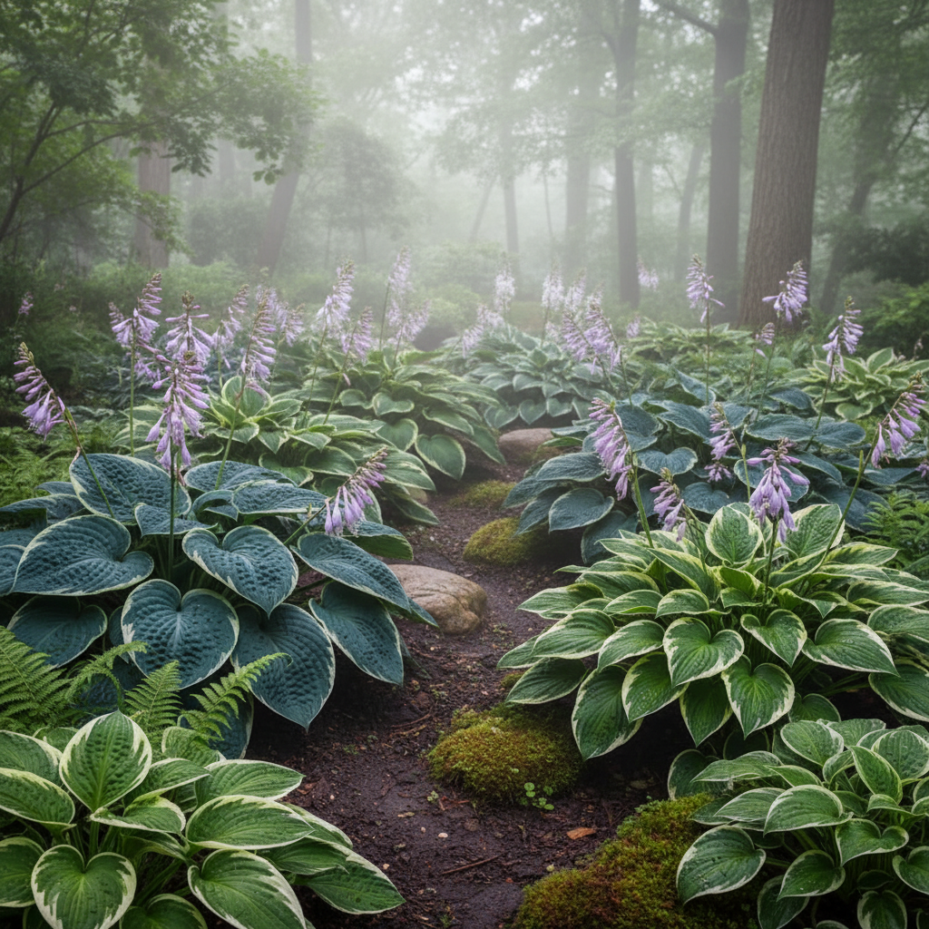 Shade-Tolerant and Cold-Hardy Hosta Flowers